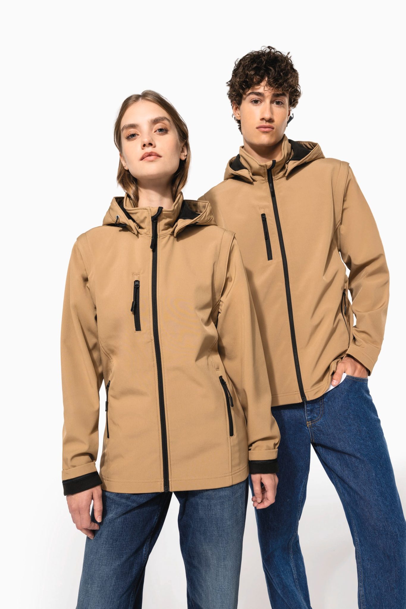 Veste softshell 3 couches à capuche et manches amovibles unisexe Kariban K422